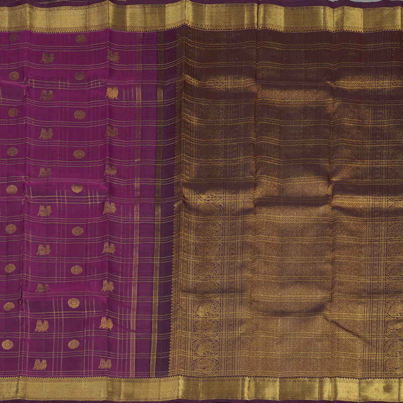 Hayagrivas Handloom Violet Kanjivaram Silk Saree BE597-SBS