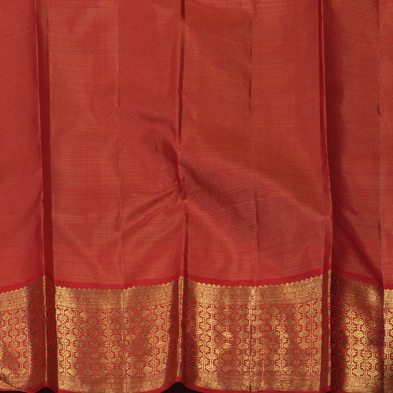 Hayagrivas Handloom MS Blue Kanjivaram Silk Saree with Red border BE598-SBS