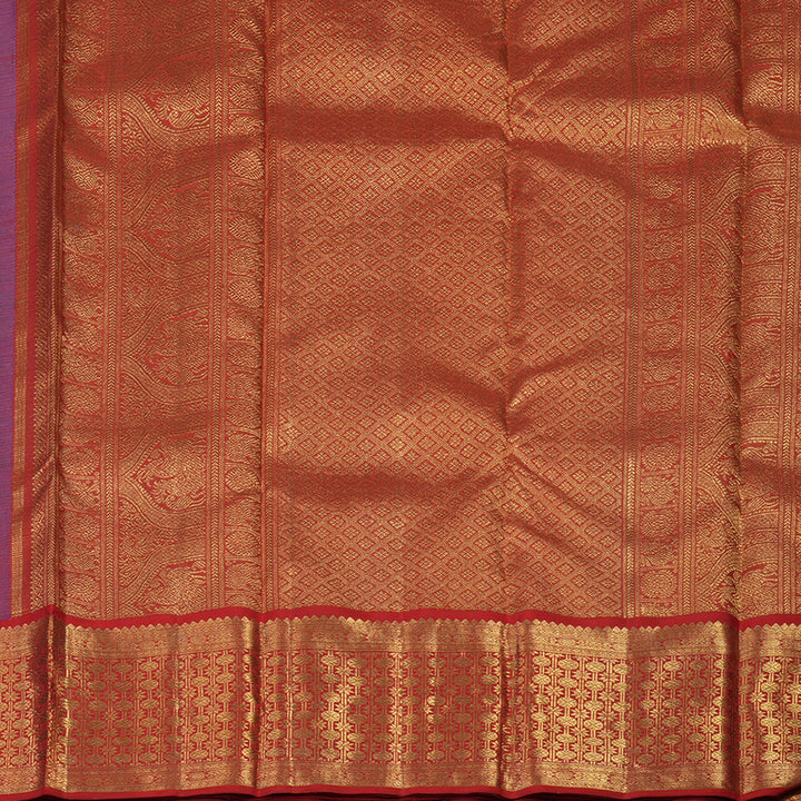 Hayagrivas Handloom MS Blue Kanjivaram Silk Saree with Red border BE598-SBS