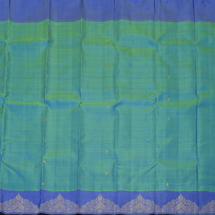 Hayagrivas Handloom Dual Tone (Green & Blue) Kanjivaram Silk Saree BE628-SBS