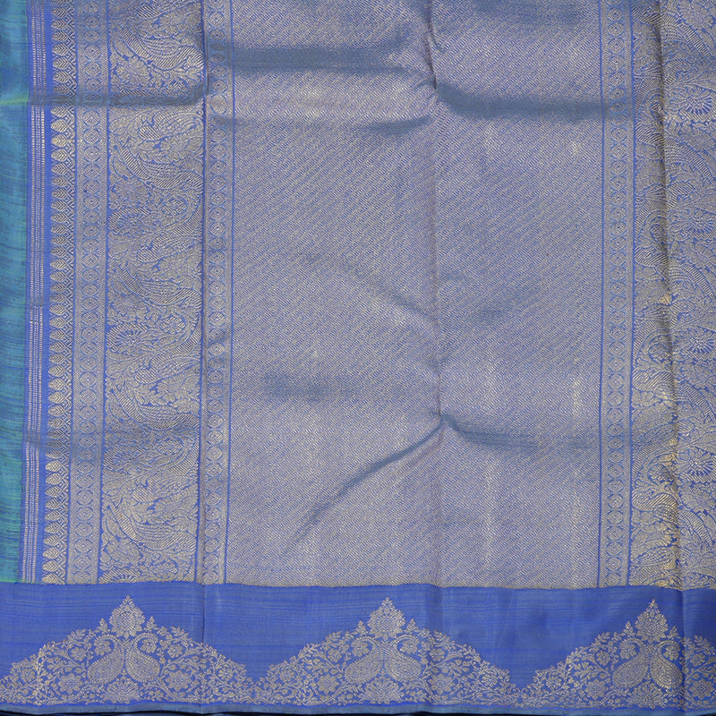 Hayagrivas Handloom Dual Tone (Green & Blue) Kanjivaram Silk Saree BE628-SBS