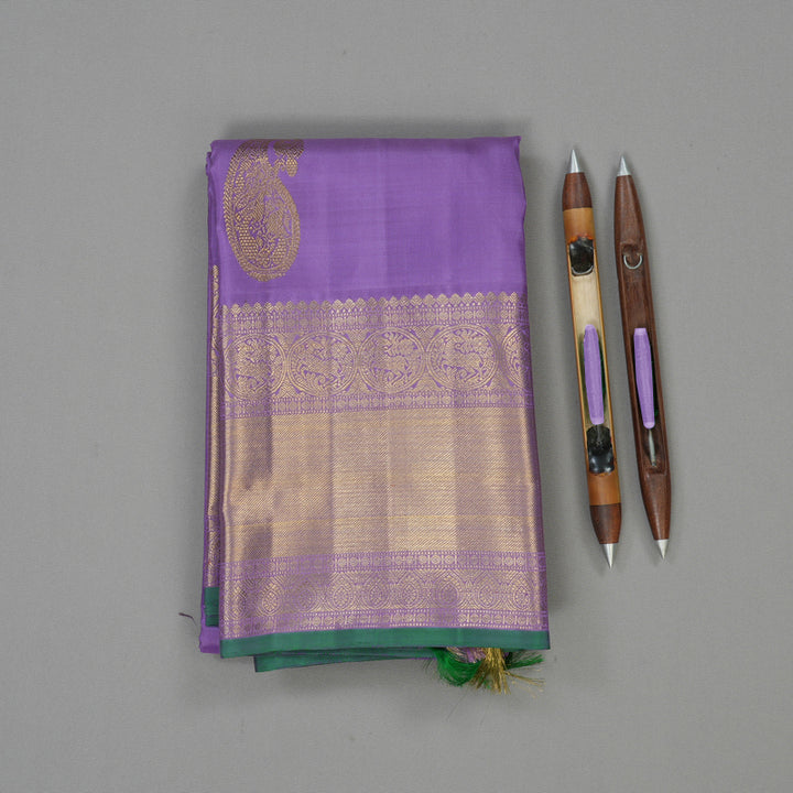 Hayagrivas Handloom Dark Lavendar Kanjivaram Silk Saree BE629-SBS