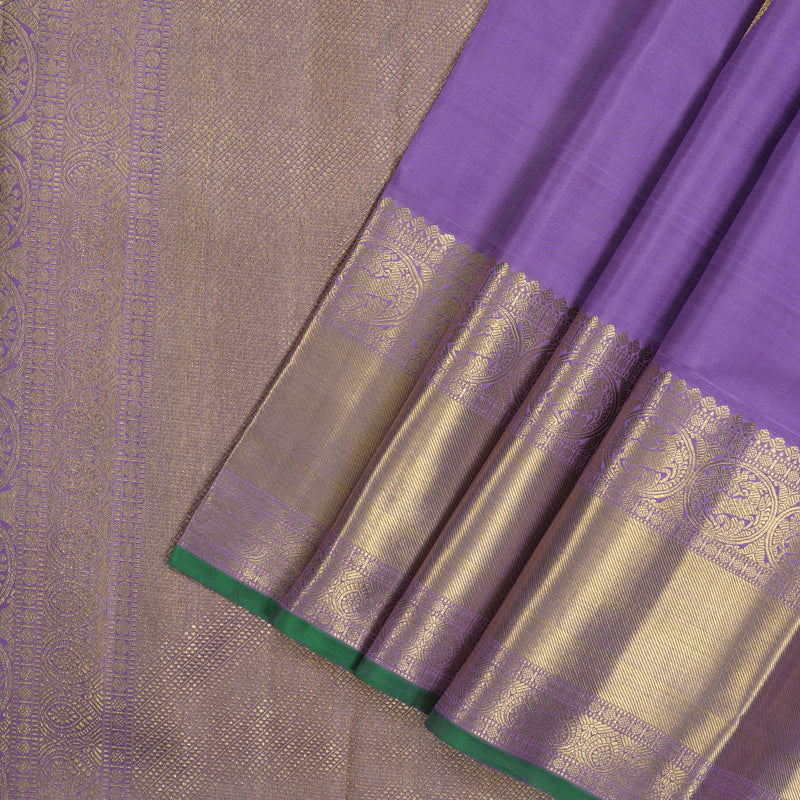 Hayagrivas Handloom Dark Lavendar Kanjivaram Silk Saree BE629-SBS
