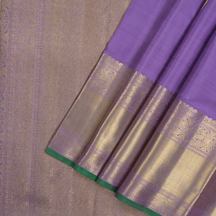 Hayagrivas Handloom Dark Lavendar Kanjivaram Silk Saree BE629-SBS