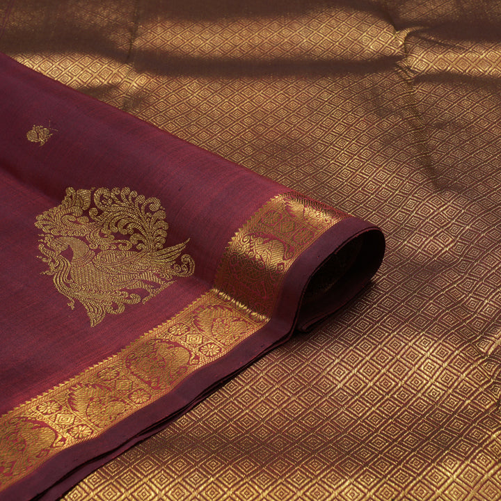 Hayagrivas Handloom Araku Maroon Kanjivaram Silk Saree BE630-SBS