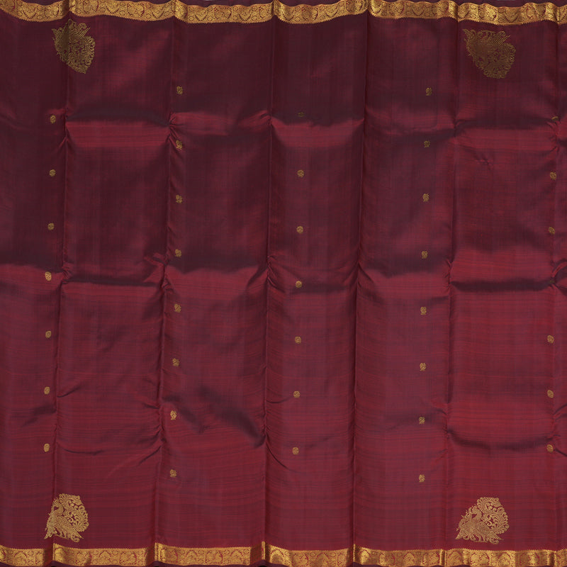 Hayagrivas Handloom Araku Maroon Kanjivaram Silk Saree BE630-SBS