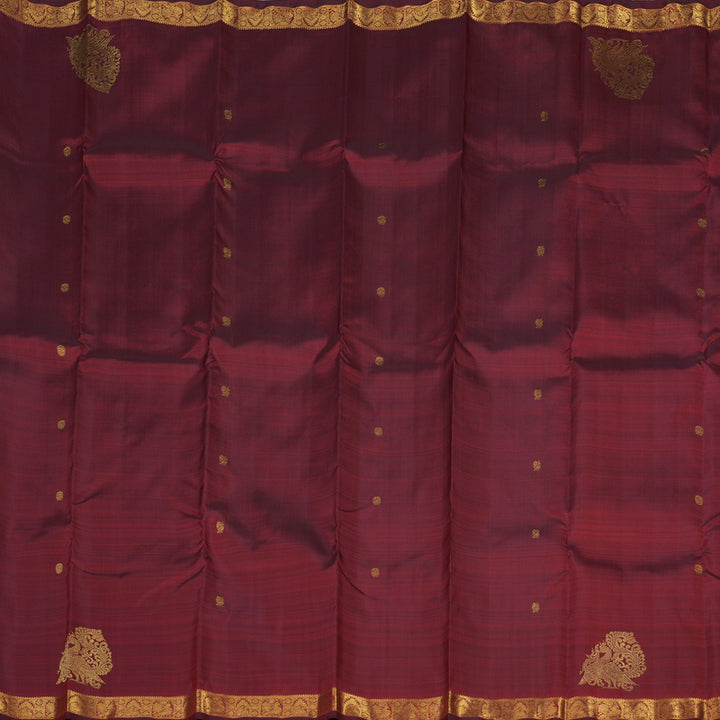 Hayagrivas Handloom Araku Maroon Kanjivaram Silk Saree BE630-SBS