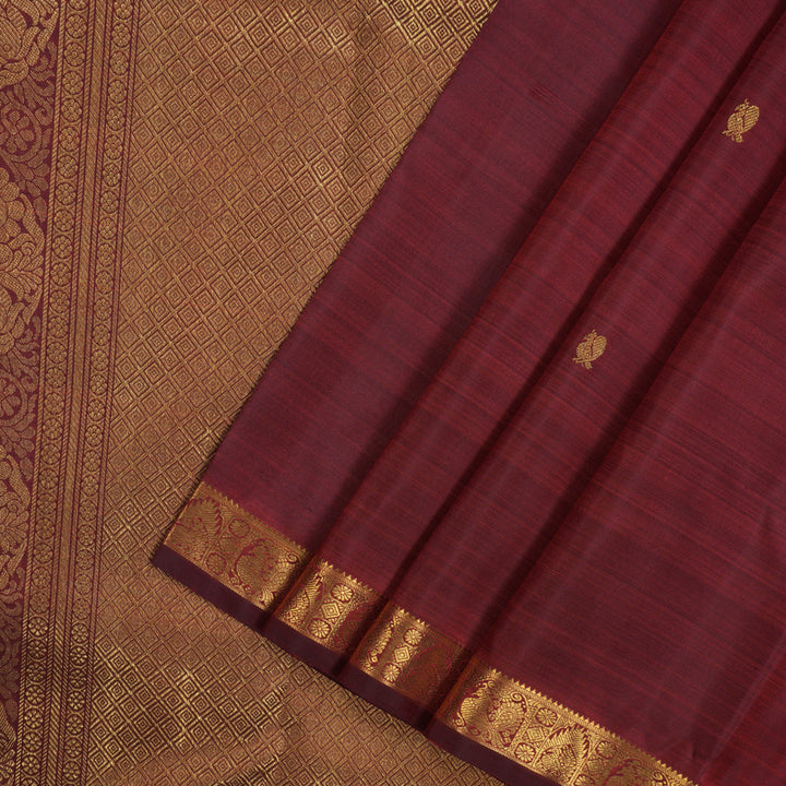 Hayagrivas Handloom Araku Maroon Kanjivaram Silk Saree BE630-SBS