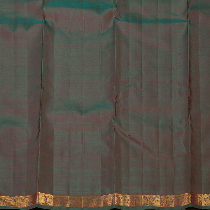 Hayagrivas Handloom Reddish Pink Kanjivaram Silk Saree with Maroonish Brown BE631-SBS