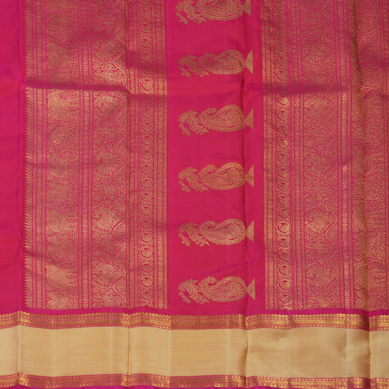 Hayagrivas Handloom Rani Pink Kanjivaram Silk Saree BE633-SBS