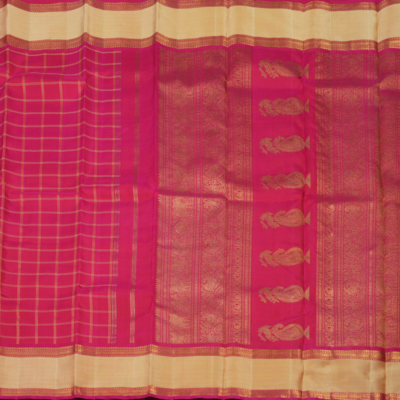Hayagrivas Handloom Rani Pink Kanjivaram Silk Saree BE633-SBS