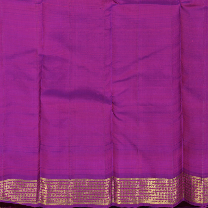 Hayagrivas Handloom Pinkish-Orange Kanjivaram Silk Saree with Purple border BE635-SBS