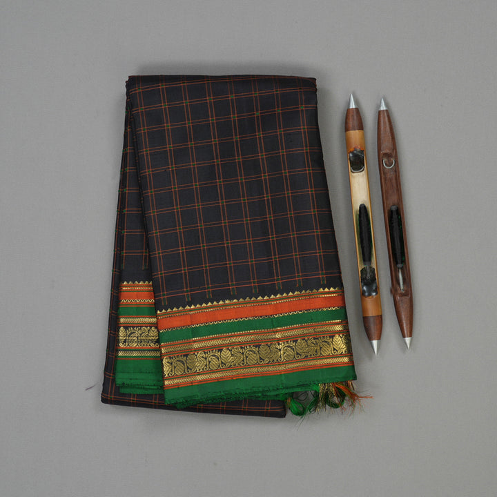 Hayagrivas Handloom Deep Nagapazham Kanjivaram Silk Saree BE636-SBS