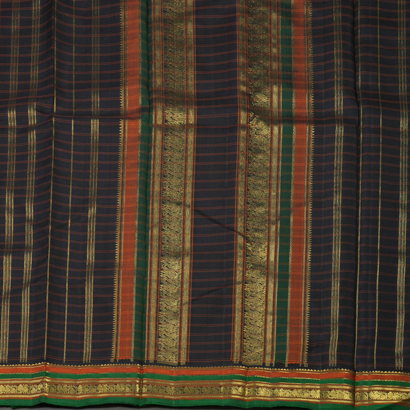 Hayagrivas Handloom Deep Nagapazham Kanjivaram Silk Saree BE636-SBS