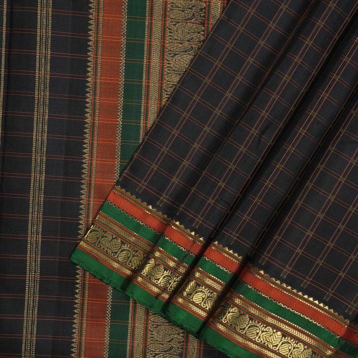 Hayagrivas Handloom Deep Nagapazham Kanjivaram Silk Saree BE636-SBS