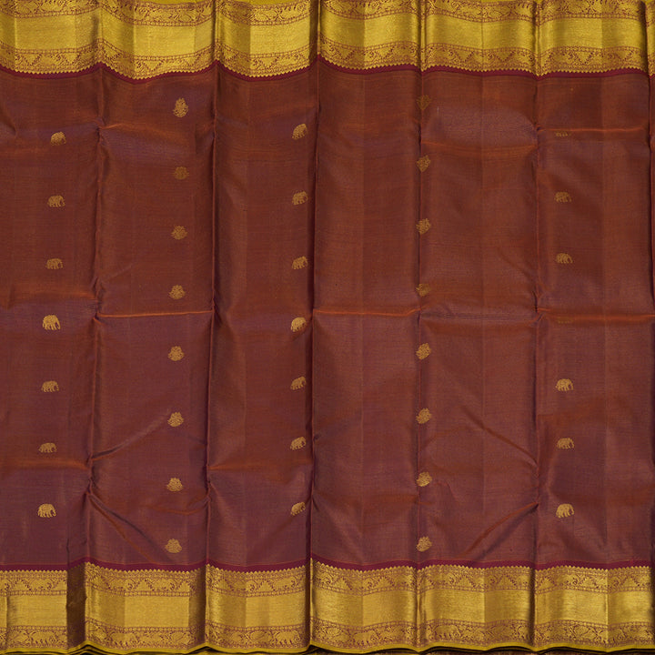 Hayagrivas Handloom Maroon Kanjivaram Silk Saree BE639-SBS