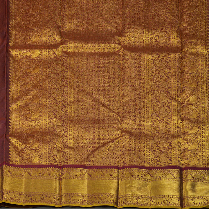 Hayagrivas Handloom Maroon Kanjivaram Silk Saree BE639-SBS