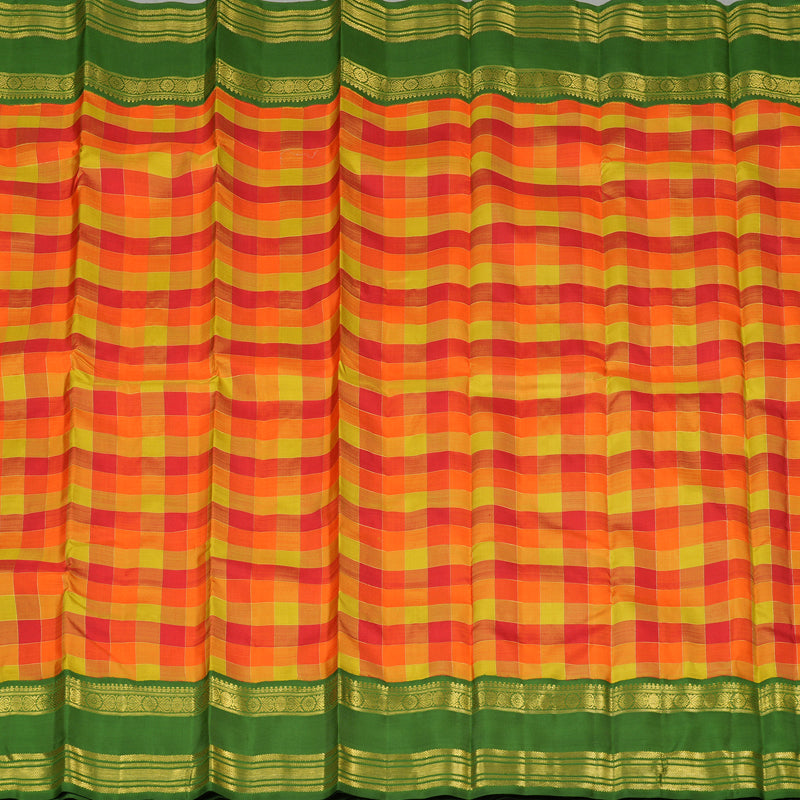 Hayagrivas Handloom Kanjivaram Multicolor Silk Saree  BE64-SBS