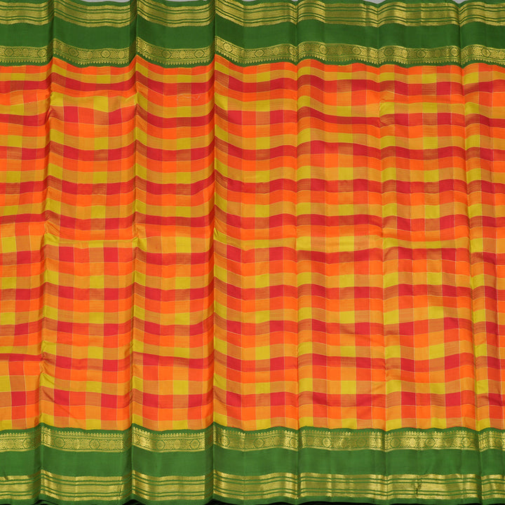 Hayagrivas Handloom Kanjivaram Multicolor Silk Saree  BE64-SBS