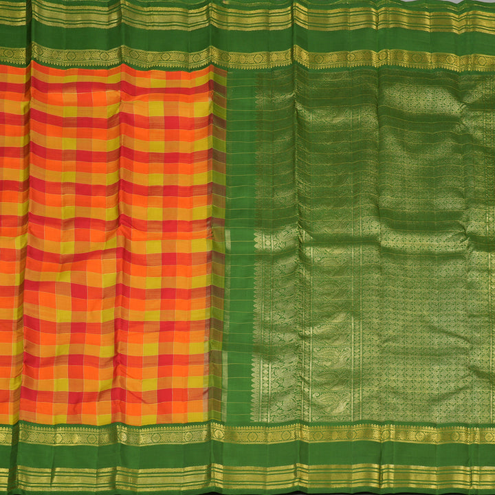 Hayagrivas Handloom Kanjivaram Multicolor Silk Saree  BE64-SBS