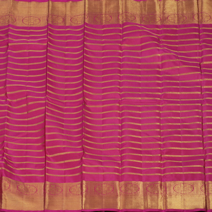 Hayagrivas Handloom Rani Pink Kanjivaram Silk Saree BE643-SBS
