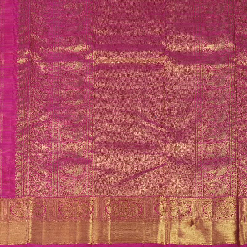 Hayagrivas Handloom Rani Pink Kanjivaram Silk Saree BE643-SBS
