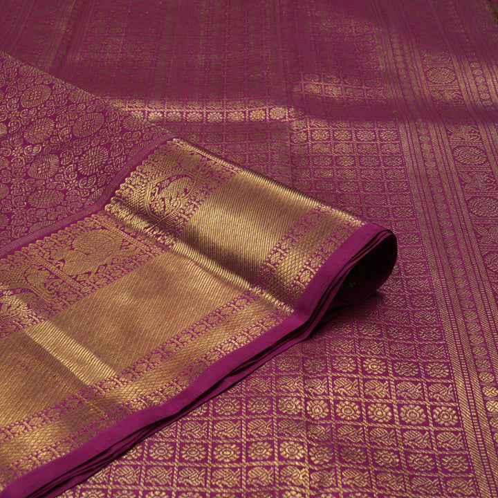 Hayagrivas Handloom Magenta Kanjivaram Silk Saree BE645-SBS