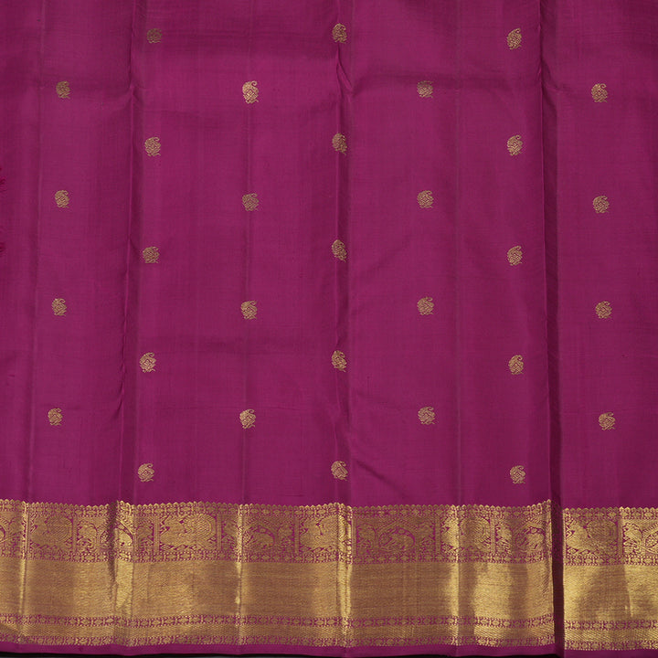 Hayagrivas Handloom Magenta Kanjivaram Silk Saree BE645-SBS