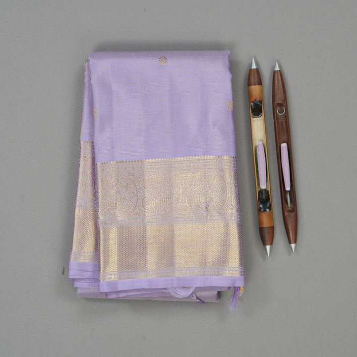 Hayagrivas Handloom Lavendar Kanjivaram Silk Saree BE651-SBS