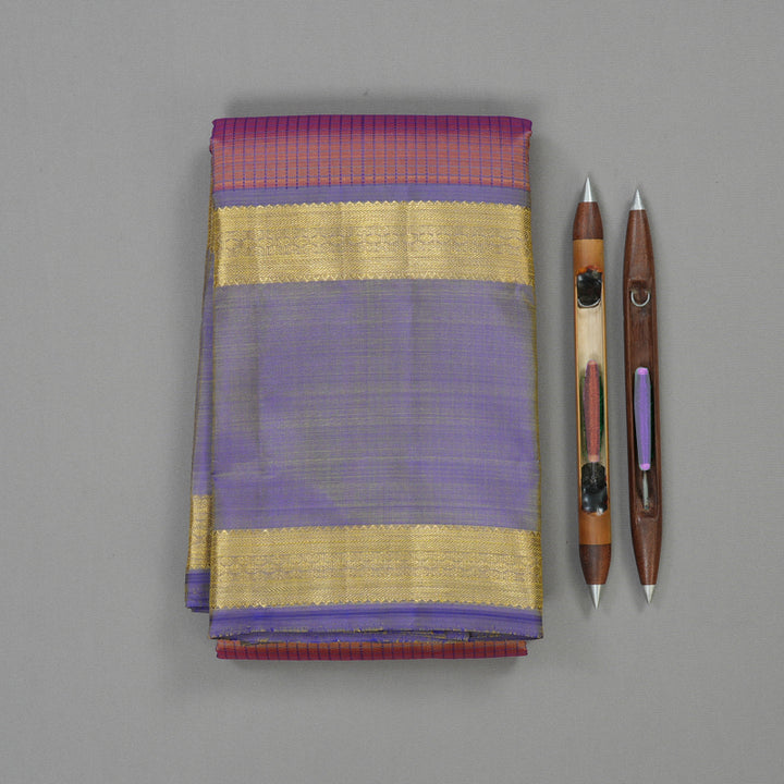 Hayagrivas Handloom Manthalir Kanjivaram Silk Saree with Purple Border BE655-SBS