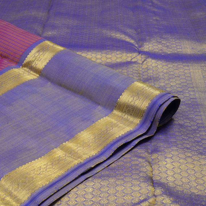 Hayagrivas Handloom Manthalir Kanjivaram Silk Saree with Purple Border BE655-SBS