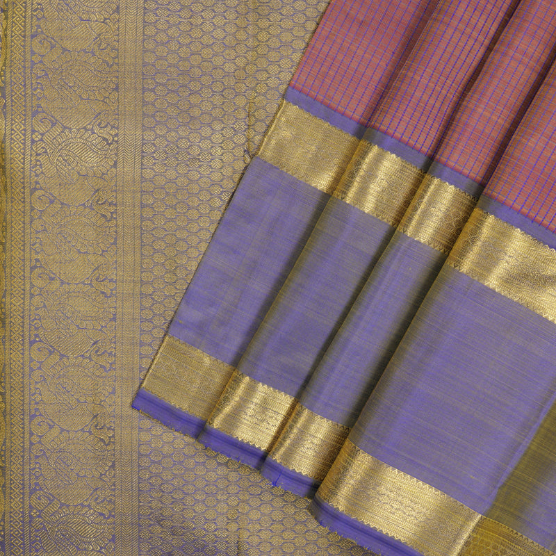 Hayagrivas Handloom Manthalir Kanjivaram Silk Saree with Purple Border BE655-SBS