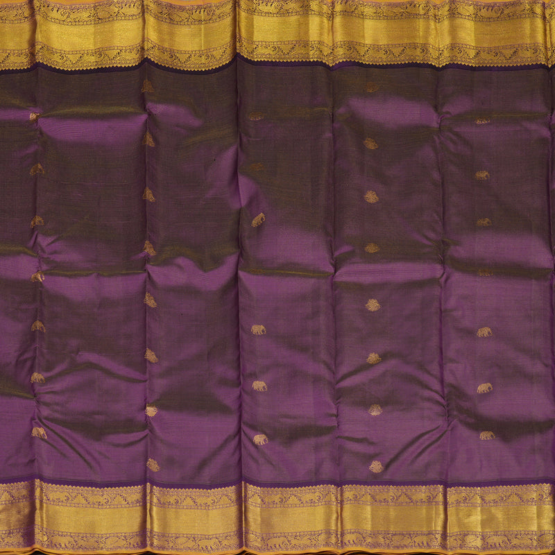 Hayagrivas Handloom Deep Violet Kanjivaram Silk Saree BE657-SBS