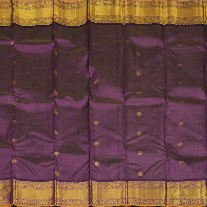 Hayagrivas Handloom Deep Violet Kanjivaram Silk Saree BE657-SBS