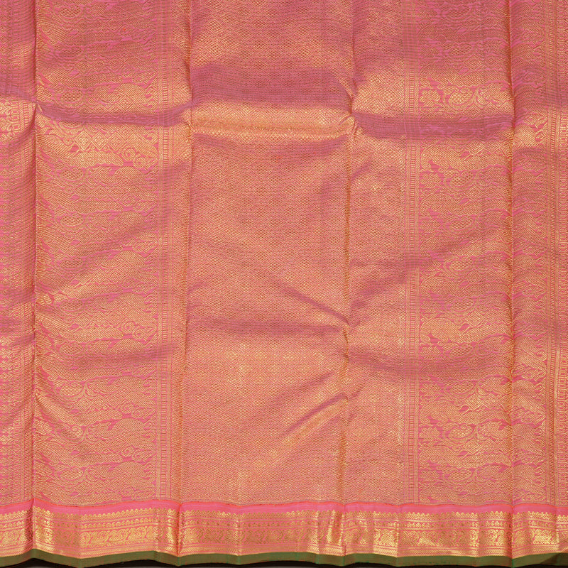 Hayagrivas Handloom Rose Pink Kanjivaram Silk Saree BE642-SBS