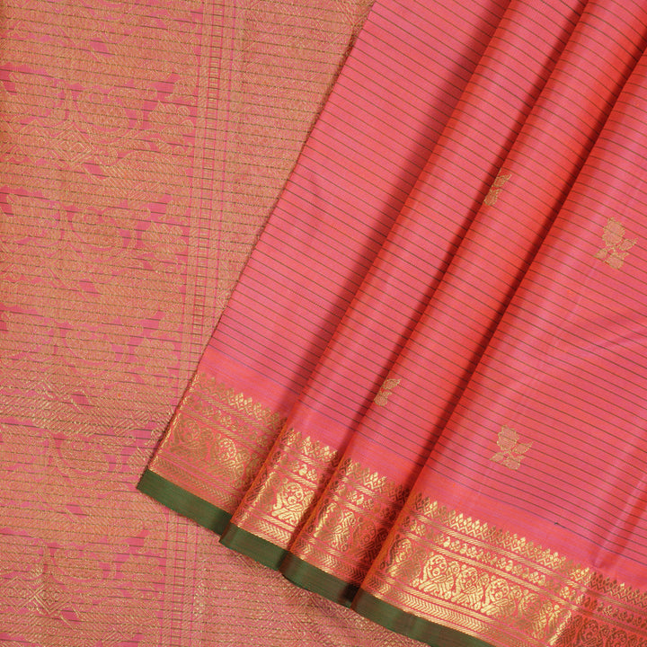 Hayagrivas Handloom Rose Pink Kanjivaram Silk Saree BE642-SBS