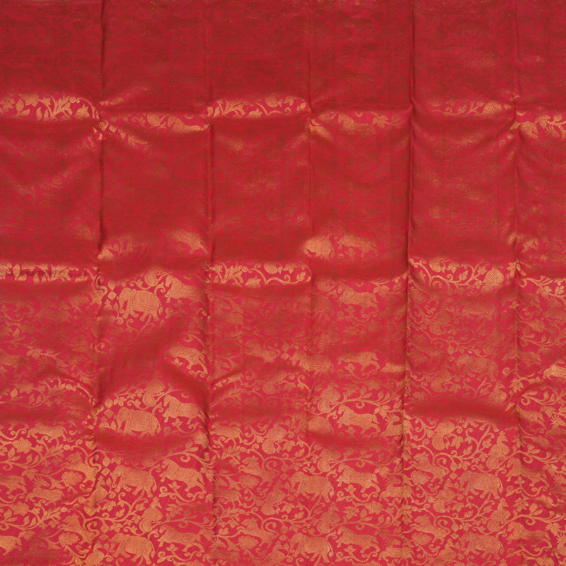 Hayagrivas Handloom Red Kanjivaram Silk Saree BE662-SBS