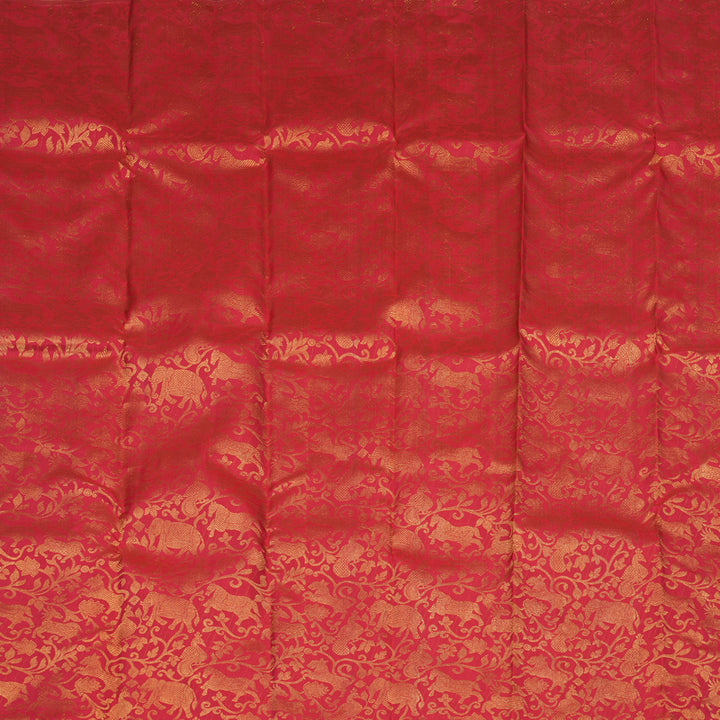 Hayagrivas Handloom Red Kanjivaram Silk Saree BE662-SBS