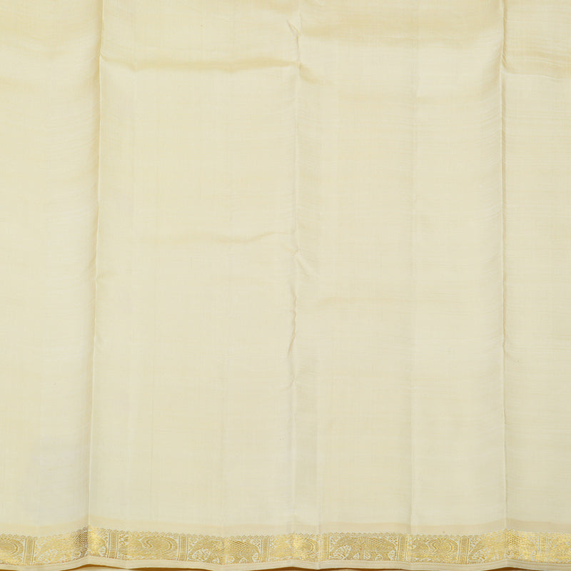 Hayagrivas Handloom Creamy Ivory Kanjivaram Silk Saree BE668-SBS