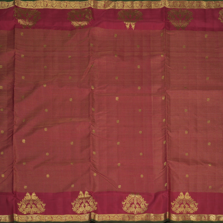 Hayagrivas Handloom Maroon Ten Yards Silk Madisar BE677-SBS