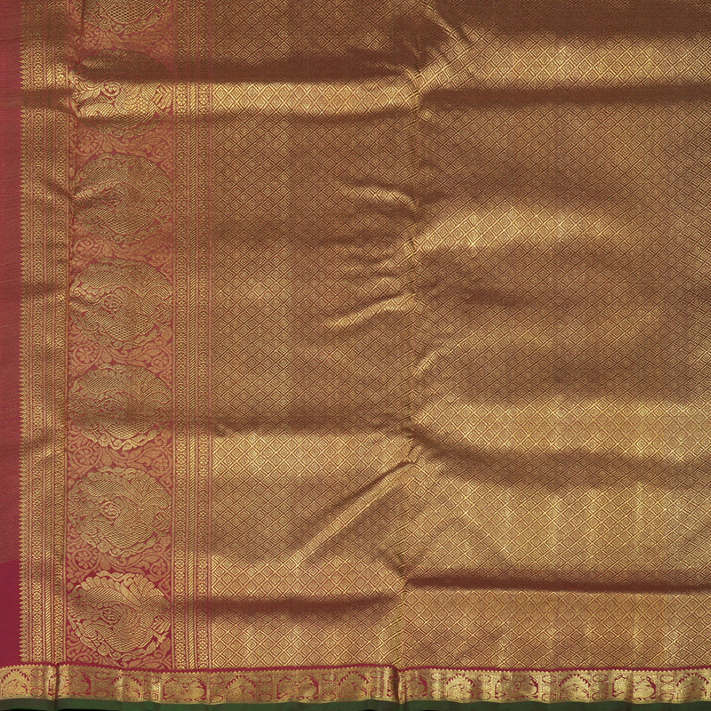 Hayagrivas Handloom Maroon Ten Yards Silk Madisar BE677-SBS