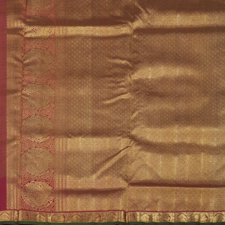 Hayagrivas Handloom Maroon Ten Yards Silk Madisar BE677-SBS