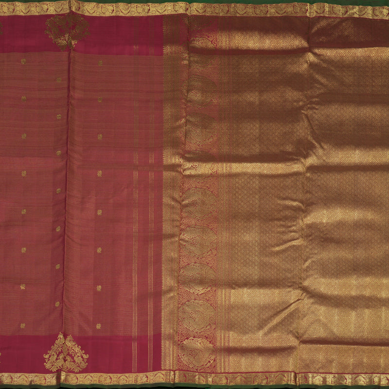 Hayagrivas Handloom Maroon Ten Yards Silk Madisar BE677-SBS