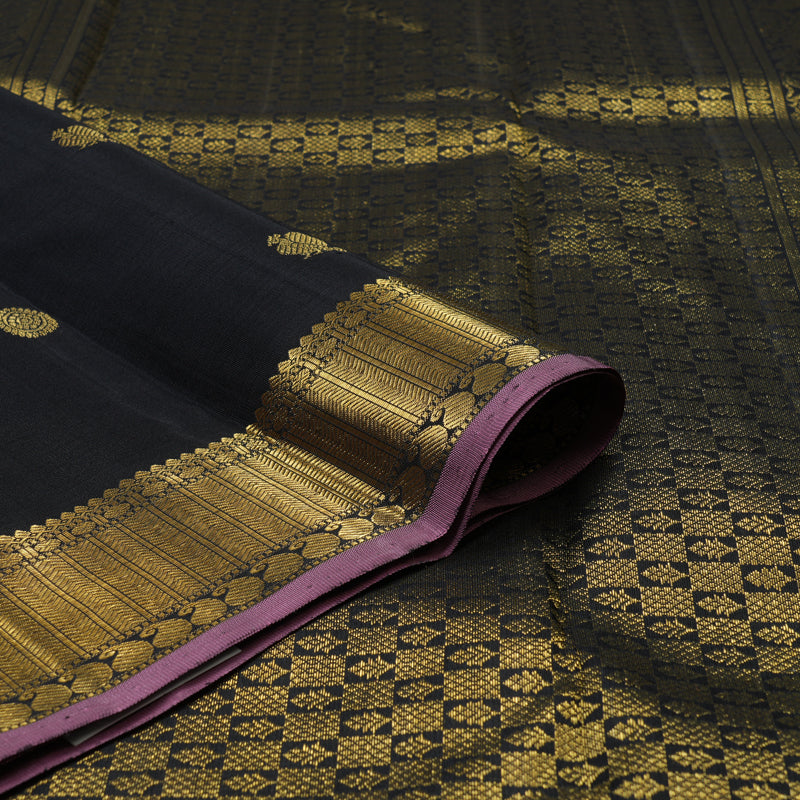 Hayagrivas Handloom Black Kanjivaram Silk Saree BE688-SBS
