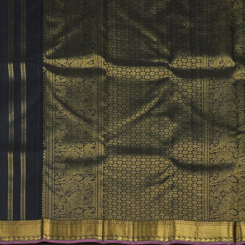 Hayagrivas Handloom Black Kanjivaram Silk Saree BE688-SBS