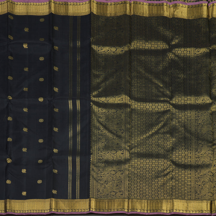 Hayagrivas Handloom Black Kanjivaram Silk Saree BE688-SBS