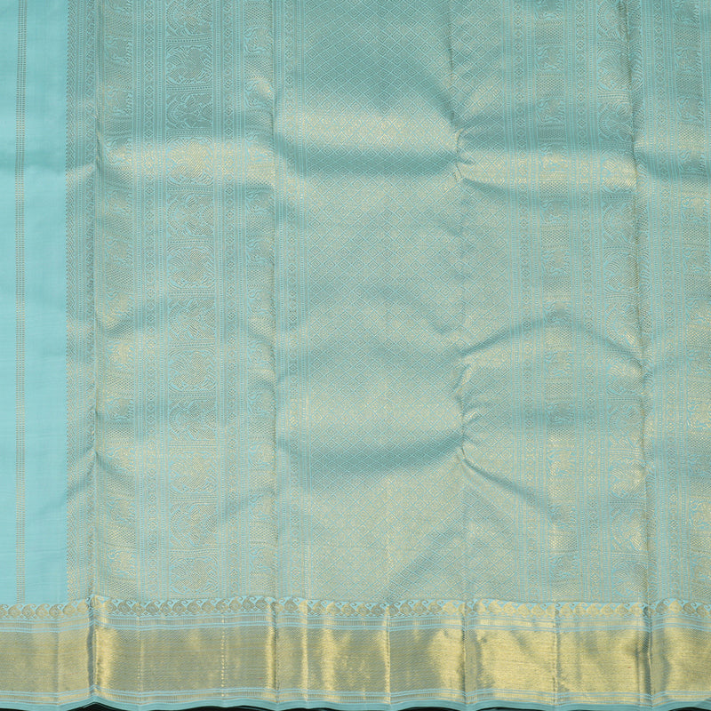 Hayagrivas Handloom Powder Blue Kanjivaram Silk Saree BE691-SBS