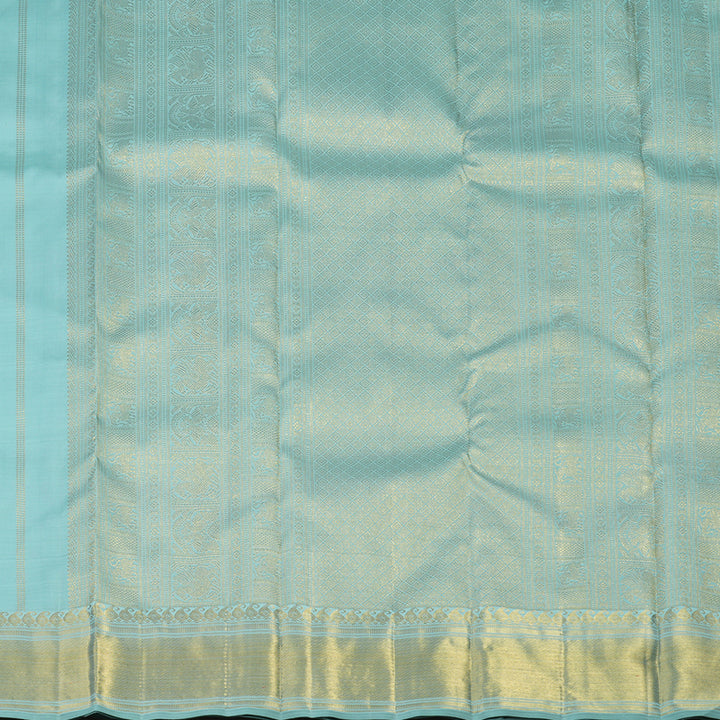 Hayagrivas Handloom Powder Blue Kanjivaram Silk Saree BE691-SBS