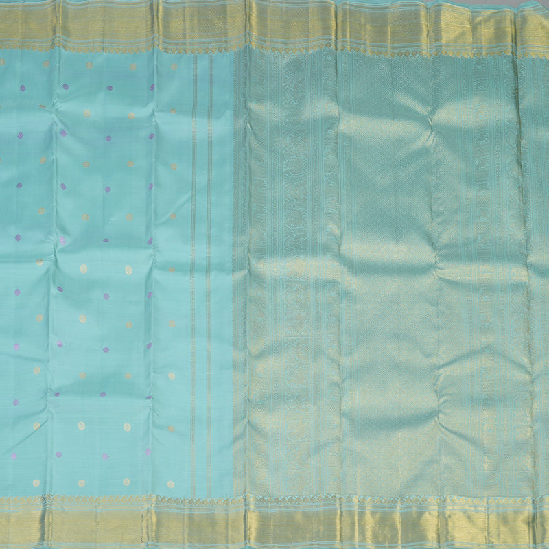 Hayagrivas Handloom Powder Blue Kanjivaram Silk Saree BE691-SBS