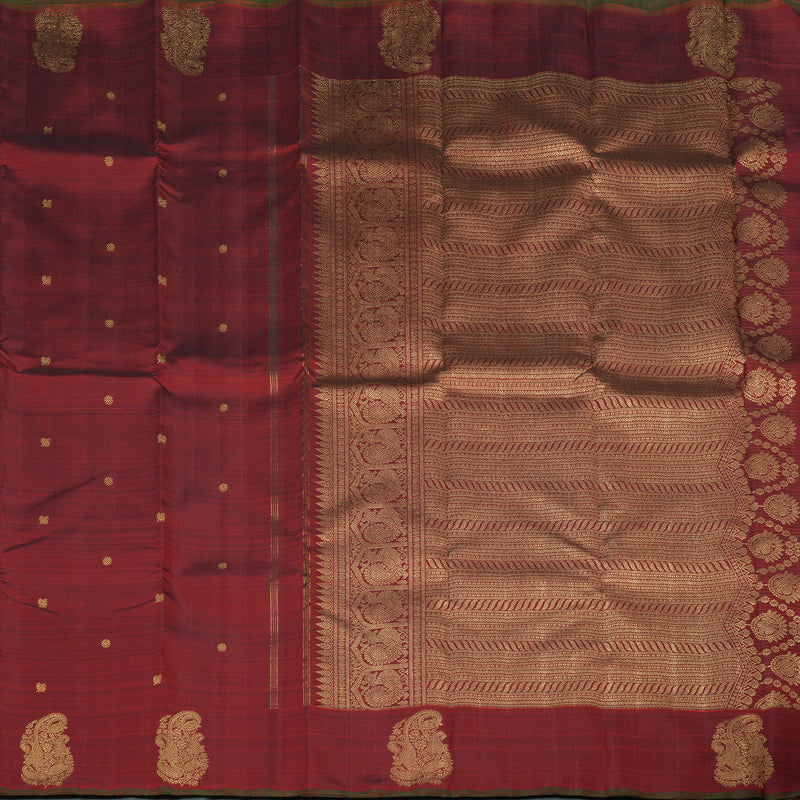 Hayagrivas Handloom Araku Maroon Kanjivaram Silk Saree BE695-SBS
